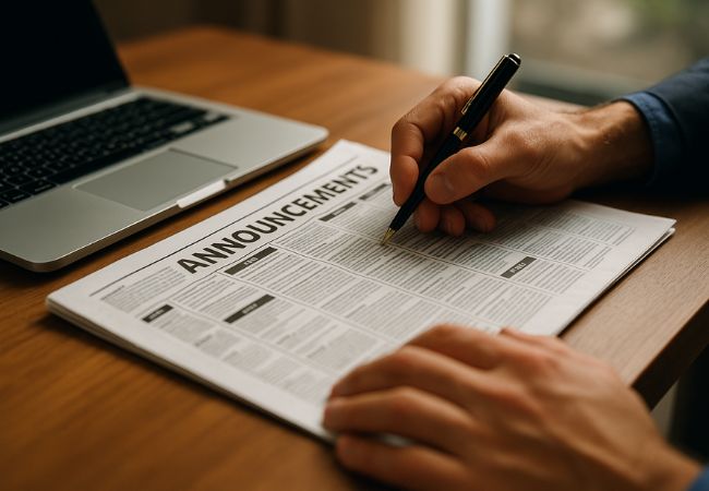 Este obligatorie publicarea anunțului în ziar tipărit – verificare anunț în pagină de ziar